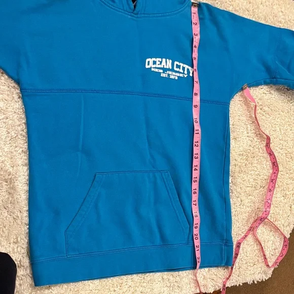 Gildan Turquoise Blue Ocean City Pullover Hoodie - Youth XL - Picture 8 of 9